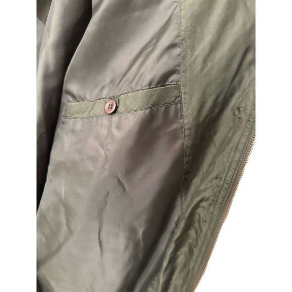 Vintage NWT 90s R&Y Sport Mens size XL 100% Silk Track Jacket Tan Green Burgundy - Picture 5 of 7